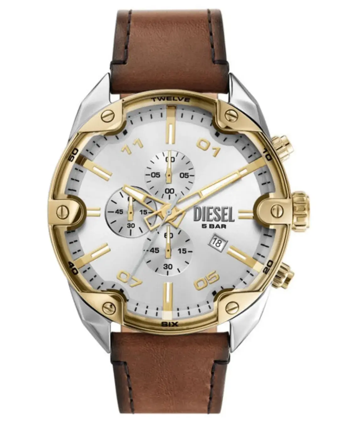Diesel Spiked Cronógrafo DZ4665B1: Estilo e Robustez na Guzzatti