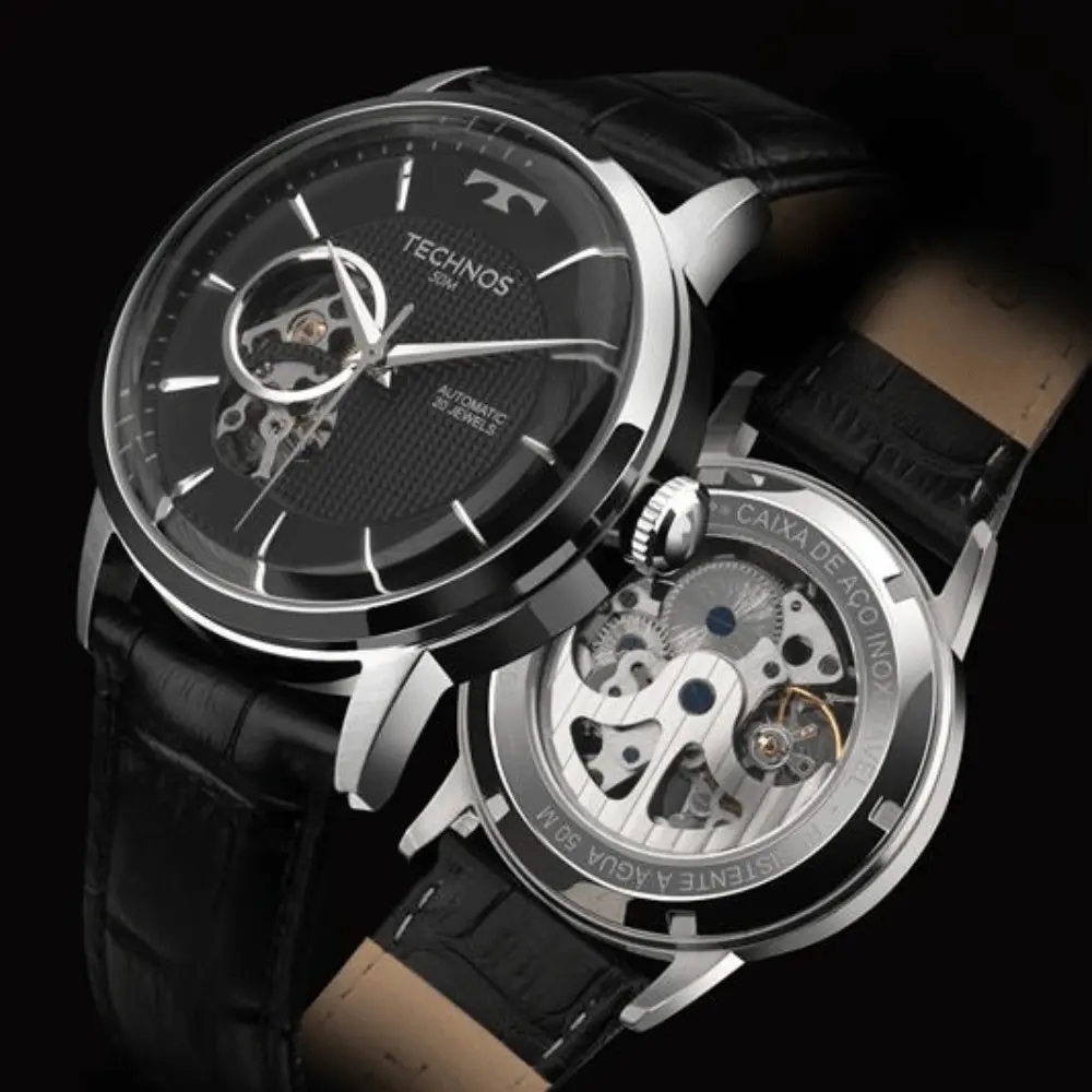 Technos Automático Prata: Elegância e Tradição em um Relógio Masculino