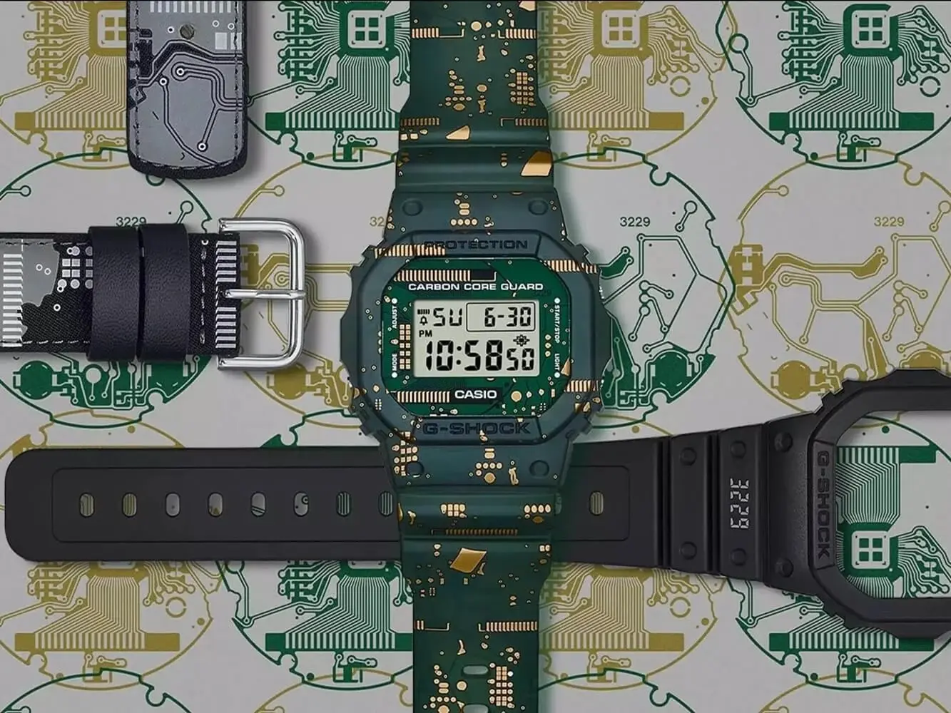 Casio G-Shock DWE-5600CC-3DR: O Clássico Repaginado com Camuflagem e Tecnologia na Guzzatti