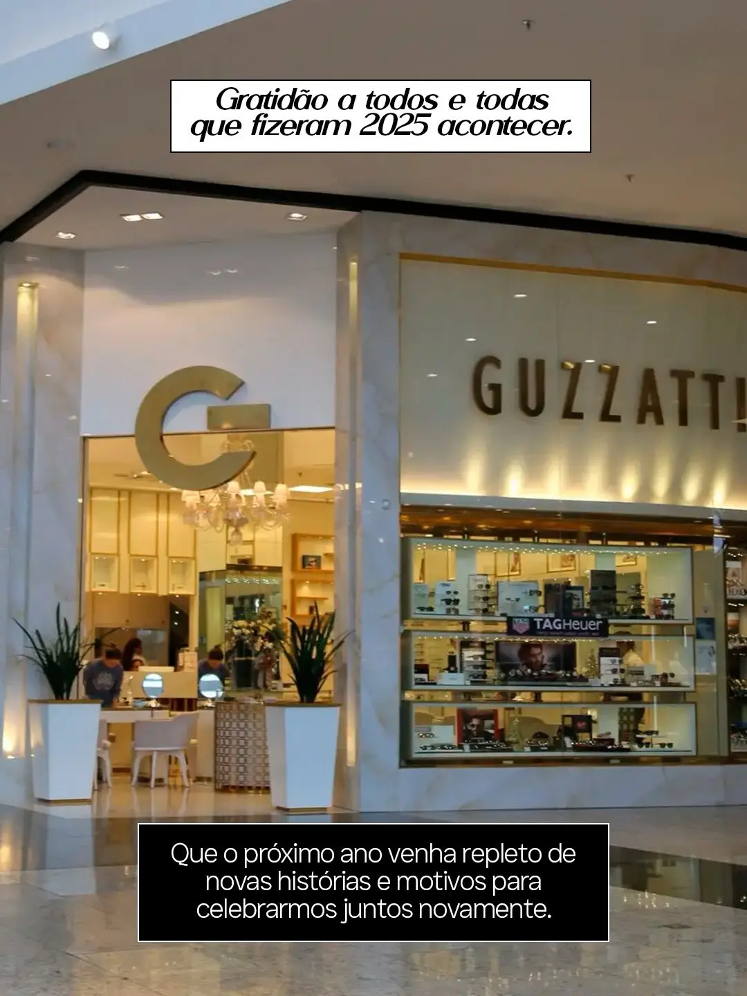 Retrospectiva Guzzatti: Um Ano de Brilho e Elegância em Joias, Óculos e Relógios