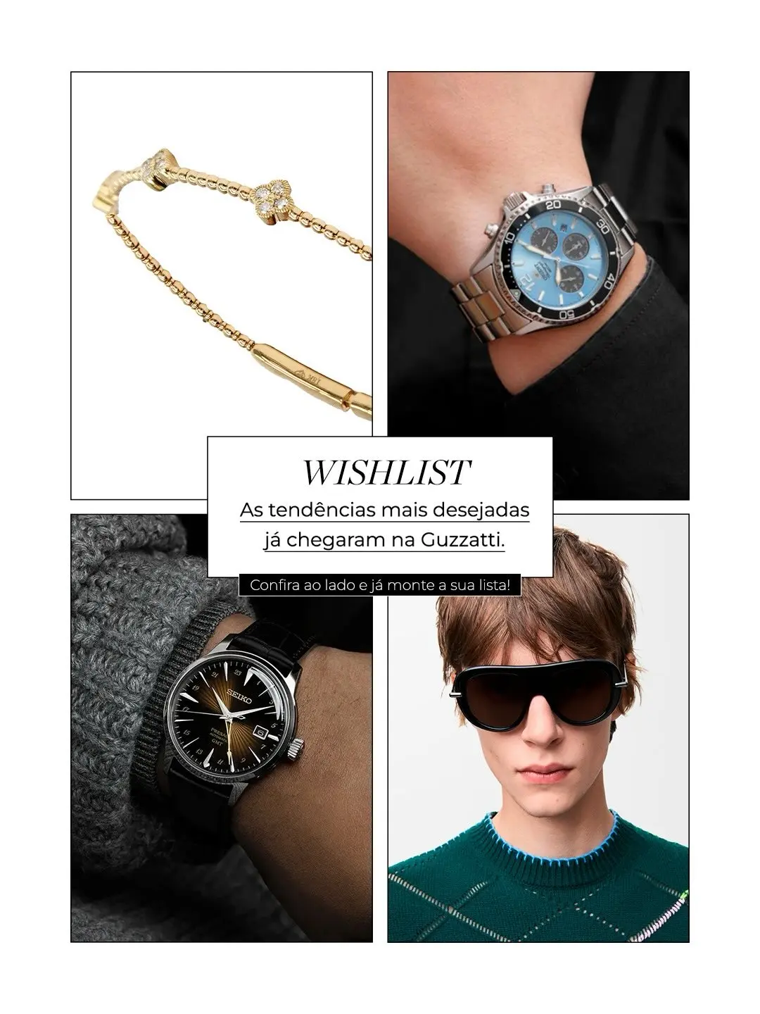 Wishlist Guzzatti: As Tendências em Joias, Óculos e Relógios Masculinos que Você Precisa Conhecer