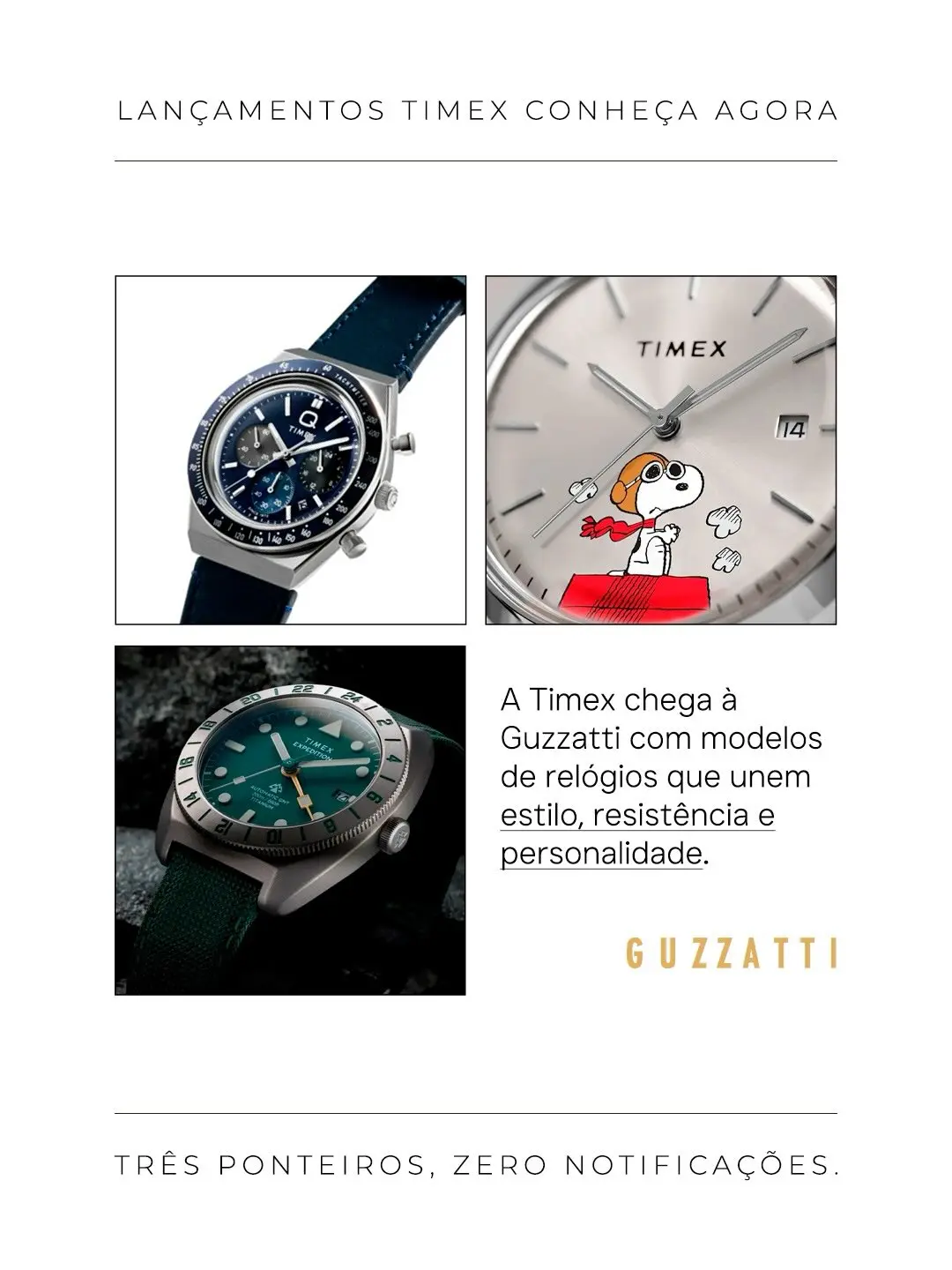 Timex na Guzzatti: A Tradição Encontra a Elegância no Seu Pulso