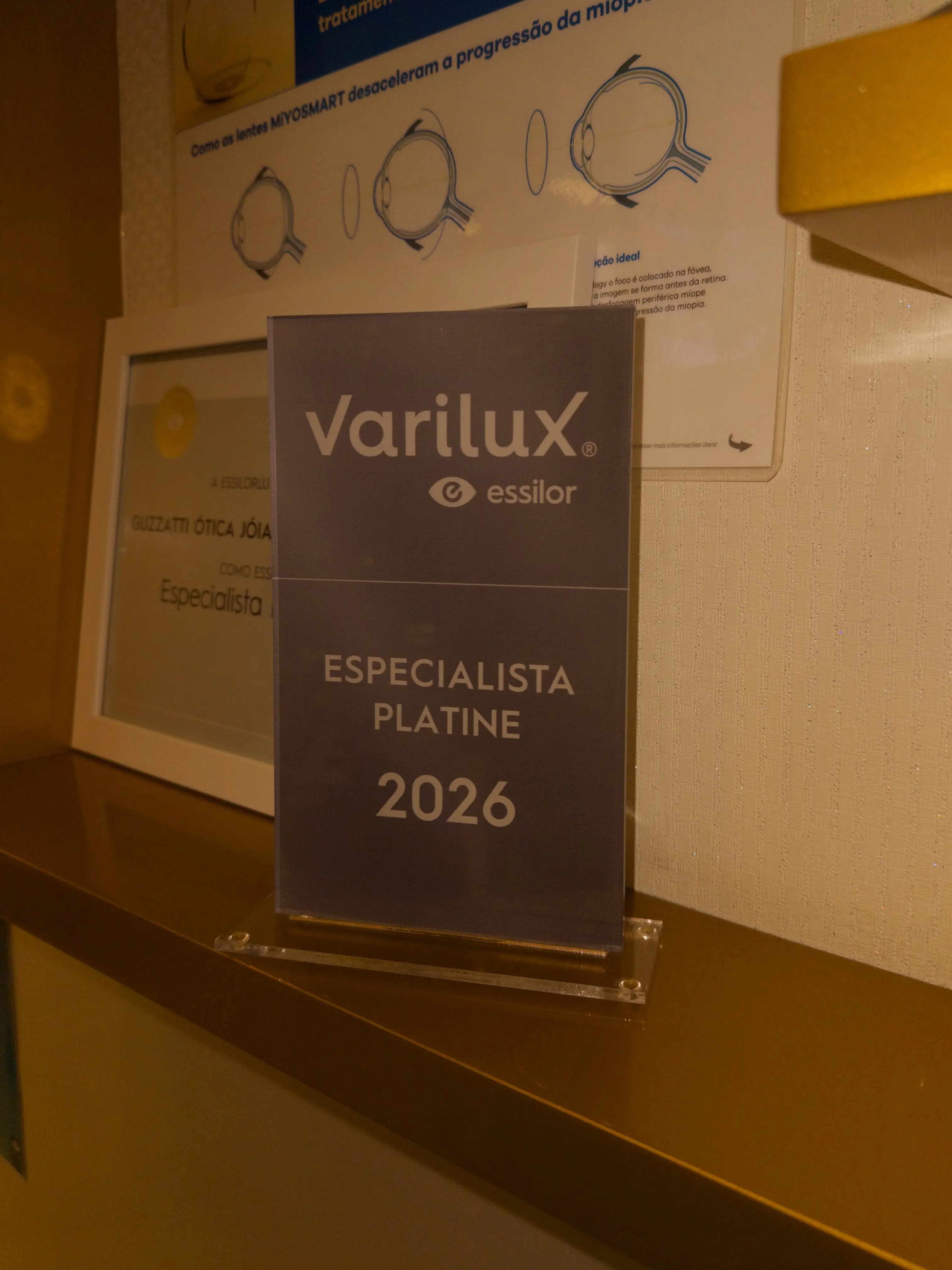 Guzzatti Conquista Placas Essilor Especialista Platine e Select: Excelência em Ótica Reconhecida