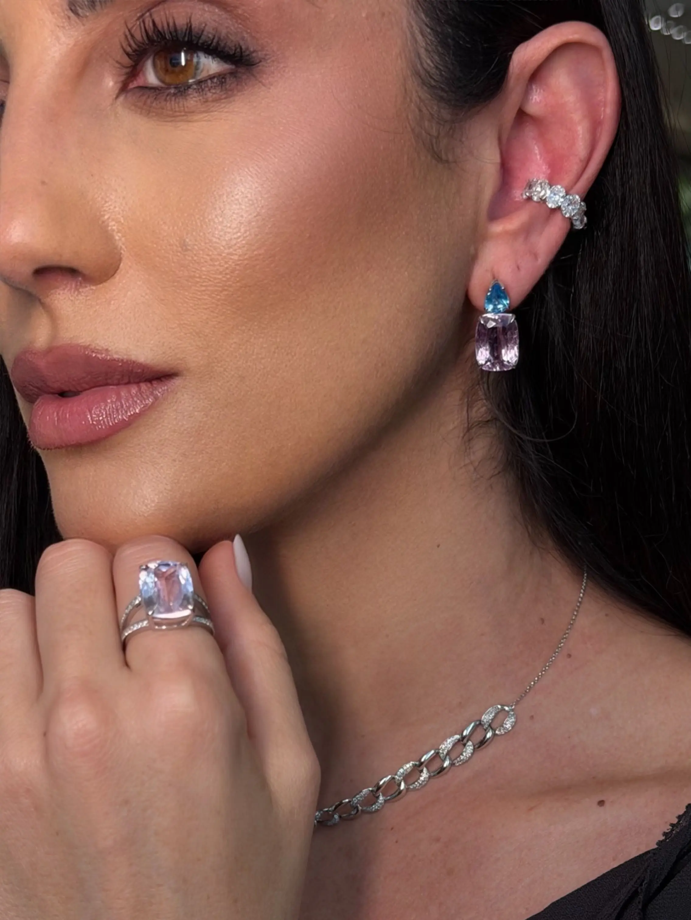Joias com Kunzita e Diamantes: A Combinação Perfeita de Cor e Brilho na Guzzatti