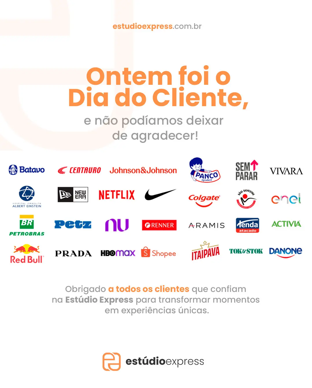 Estúdio Express Agradece a Confiança dos Clientes no Dia do Cliente: Live Marketing de Impacto!