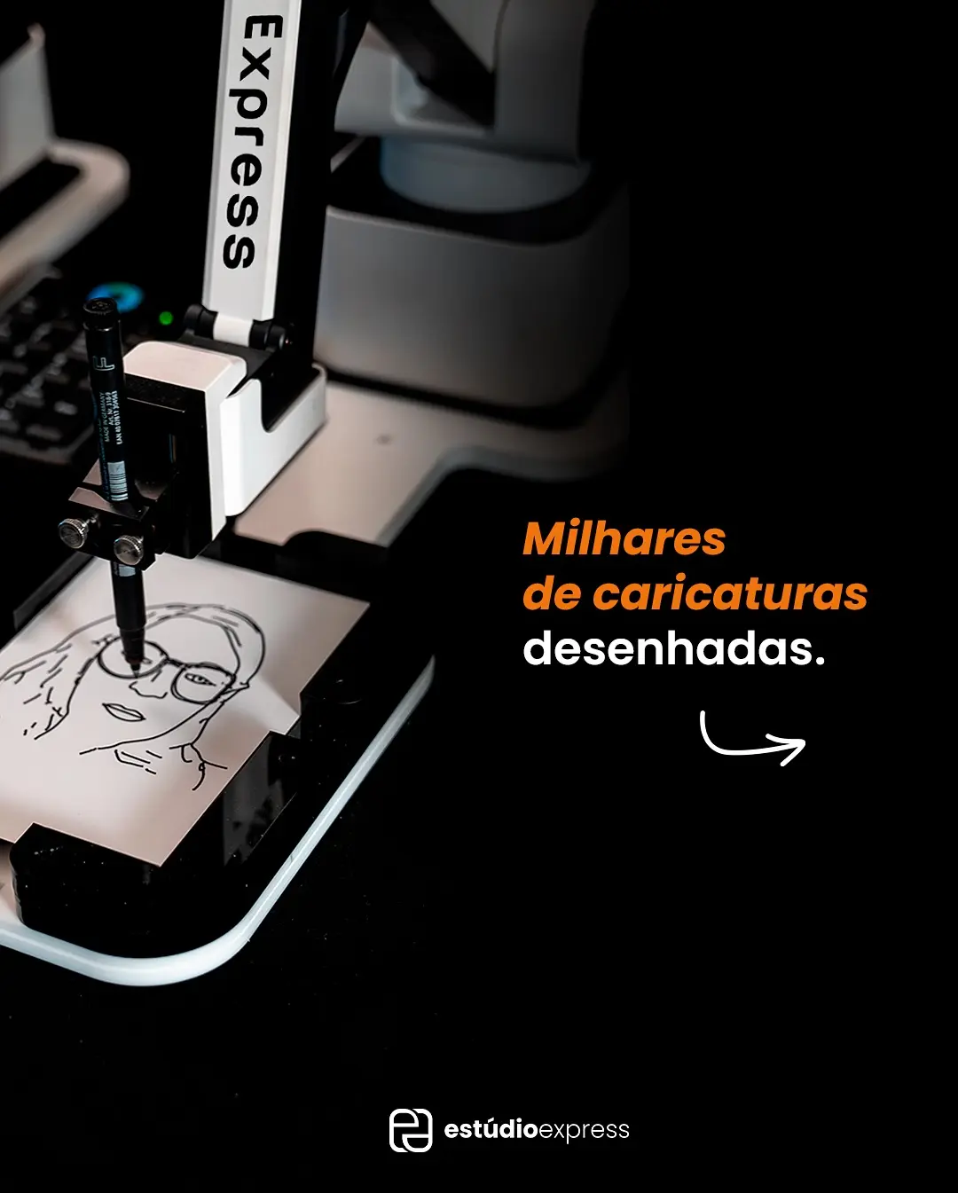 Robô Caricatura: Estúdio Express Leva Inovação e Diversão Para Mais de 100 Eventos!