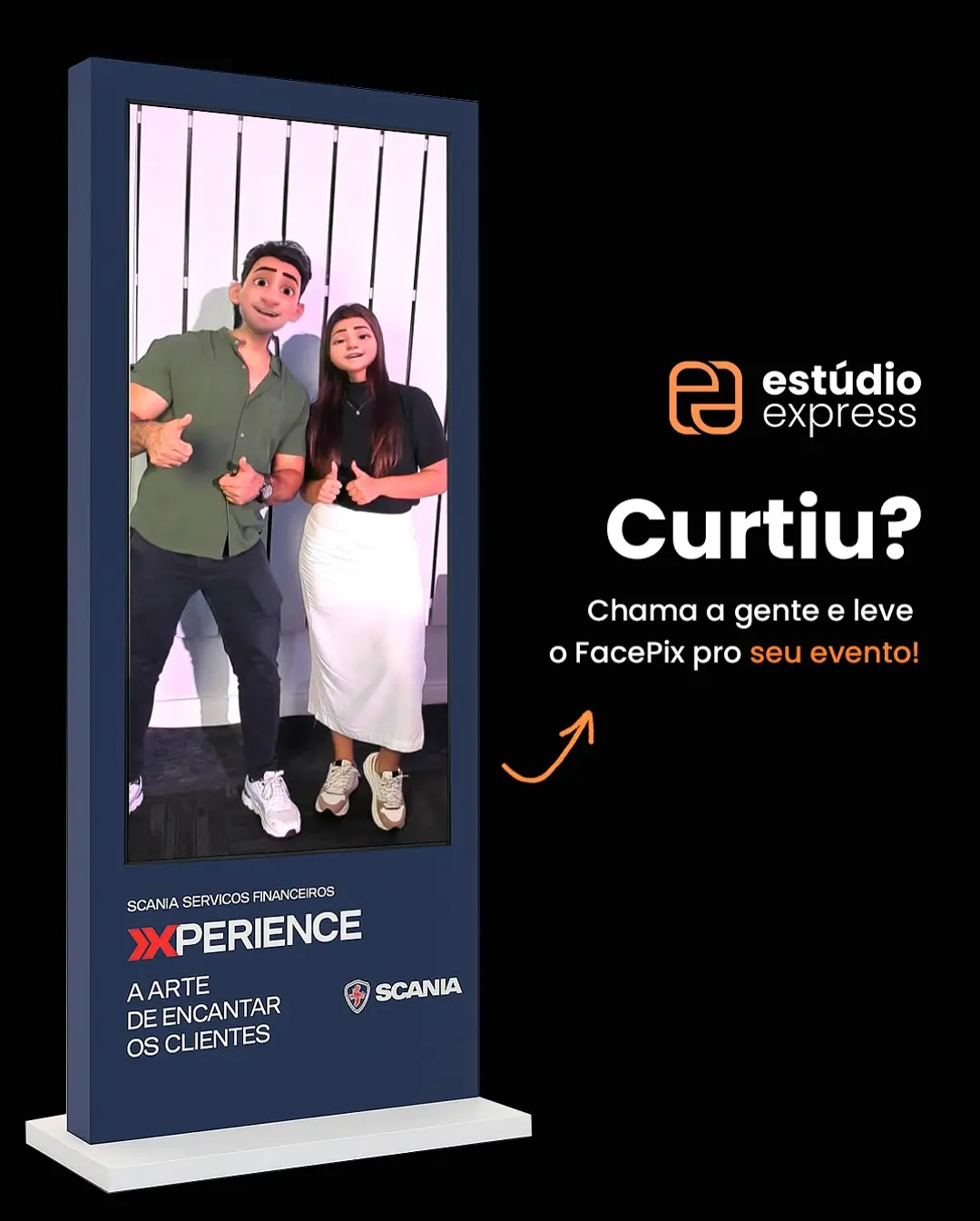 FacePix Express: Transforme seu Evento Corporativo em uma Aventura Pixar com IA!