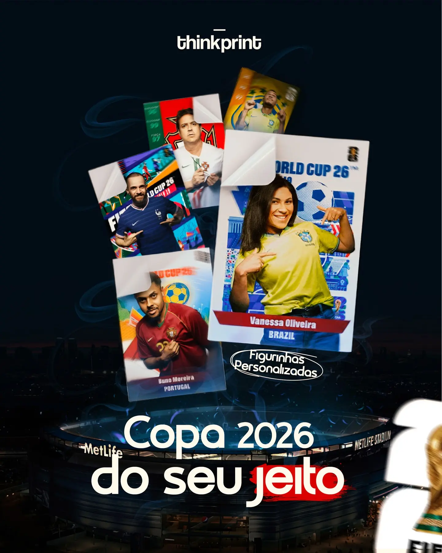 Figurinhas Personalizadas: A Nostalgia da Copa do Mundo 2026 para o Seu Evento